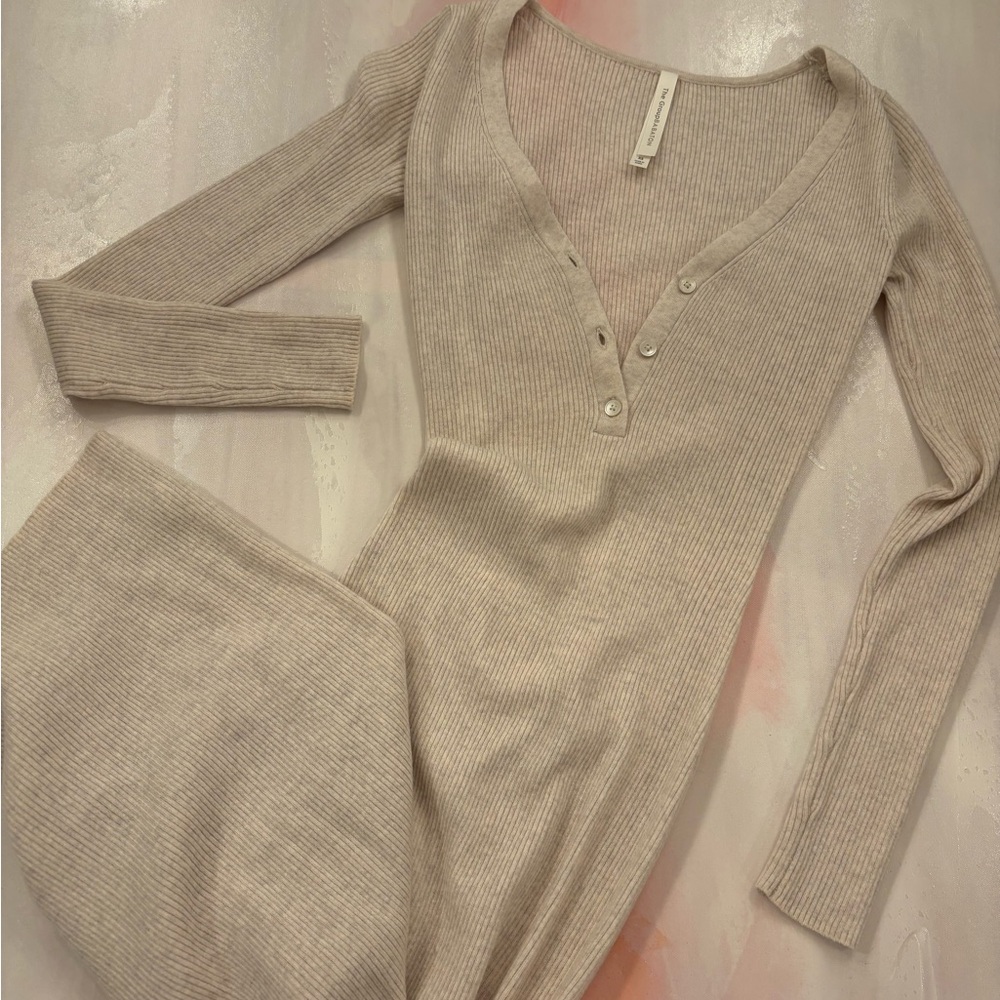 Aritzia Babaton Henley Dress in Cream